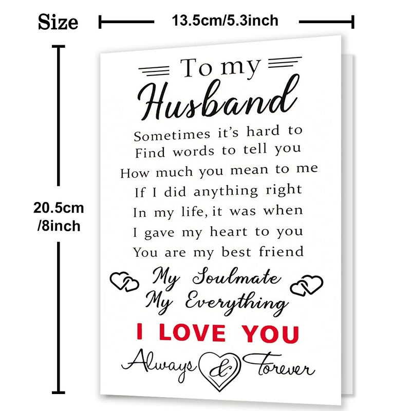 HEJOYN Anniversary Card to Husband, Happy Wedding Anniversary Card & Gifts for Husband from Wife - Image 3