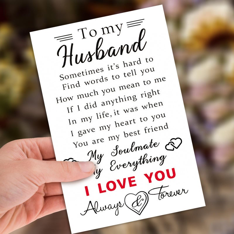 HEJOYN Anniversary Card to Husband, Happy Wedding Anniversary Card & Gifts for Husband from Wife - Image 5