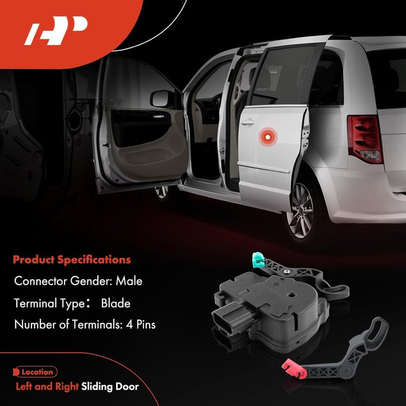 A-Premium Sliding Door Lock Actuator Set for Chrysler Town & Country and Dodge Grand Caravan - Image 3