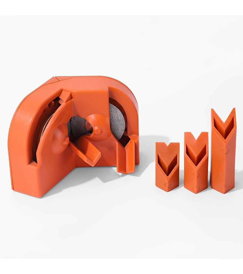 Orange Manual Handheld Drill Bit Sharpener Portable Multifunctional Chainsaw Sharpening Tool - Image 1