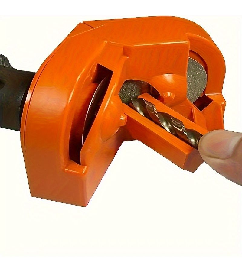 Orange Manual Handheld Drill Bit Sharpener Portable Multifunctional Chainsaw Sharpening Tool - Image 2