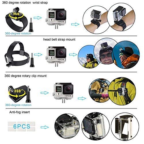 ADOFYS 42 in 1 Action Camera Accessories Kit Compatible for GoPro, Sony Action Cam, Nikon, Garmin, Ricoh Action Cam, SJCAM, iPhone and Android | Epic Photo Shooting - Image 5