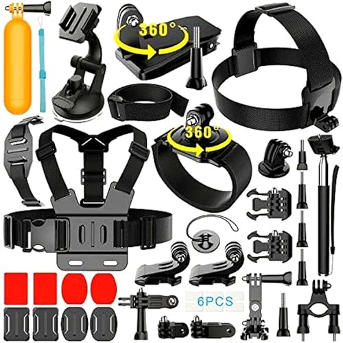 ADOFYS 42 in 1 Action Camera Accessories Kit Compatible for GoPro, Sony Action Cam, Nikon, Garmin, Ricoh Action Cam, SJCAM, iPhone and Android | Epic Photo Shooting - Image 1