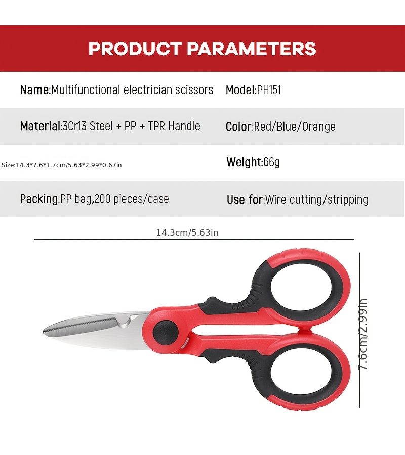 4 Piece Red Fishing Scissors Kit Professional Line Scissors Wire Cutters Sheet Cutters Outdoor Multi Function Serrated Scissors With Protective Cover And Spring Lanyard - Image 4