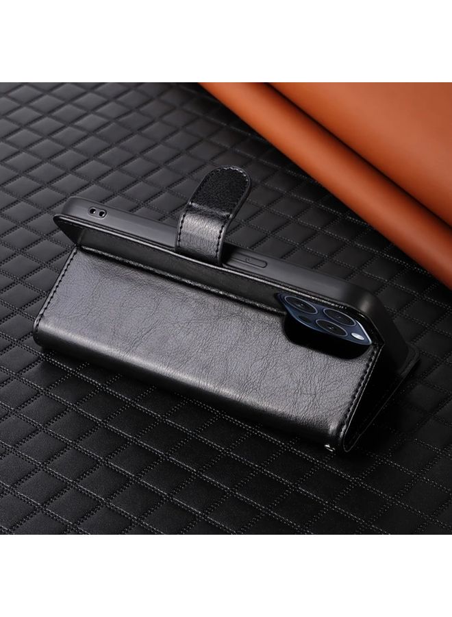 White Faux Leather Phone Case with Card Holder Stand and Wrist Strap for IPhone X XS - Image 4