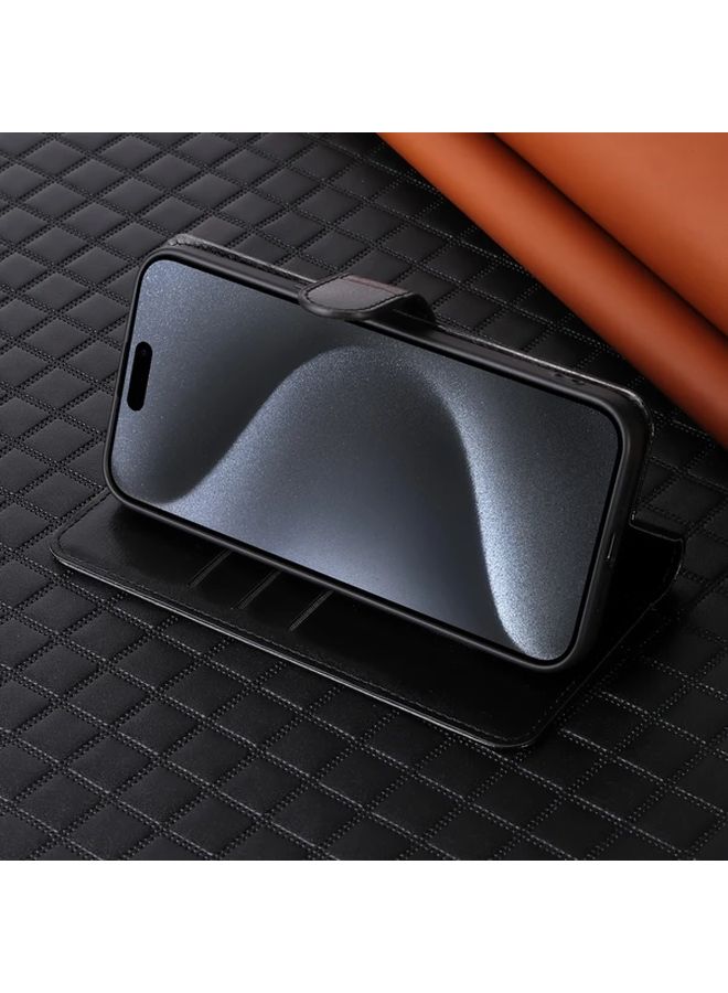 White Faux Leather Phone Case with Card Holder Stand and Wrist Strap for IPhone X XS - Image 3