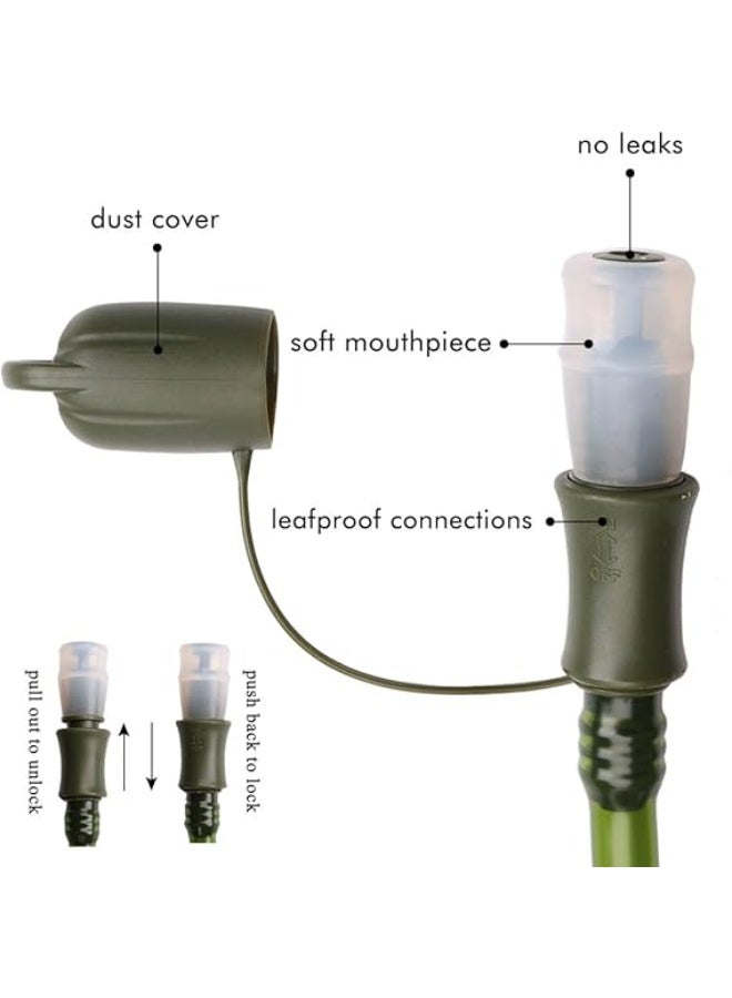 CHERAINTI كيس ماء للترطيب بسعات 1.5/2/3 لتر – خزان ماء مانع للتسرب للحقائب المخصصة للمشي والتنزه، خالٍ من BPA - Image 3