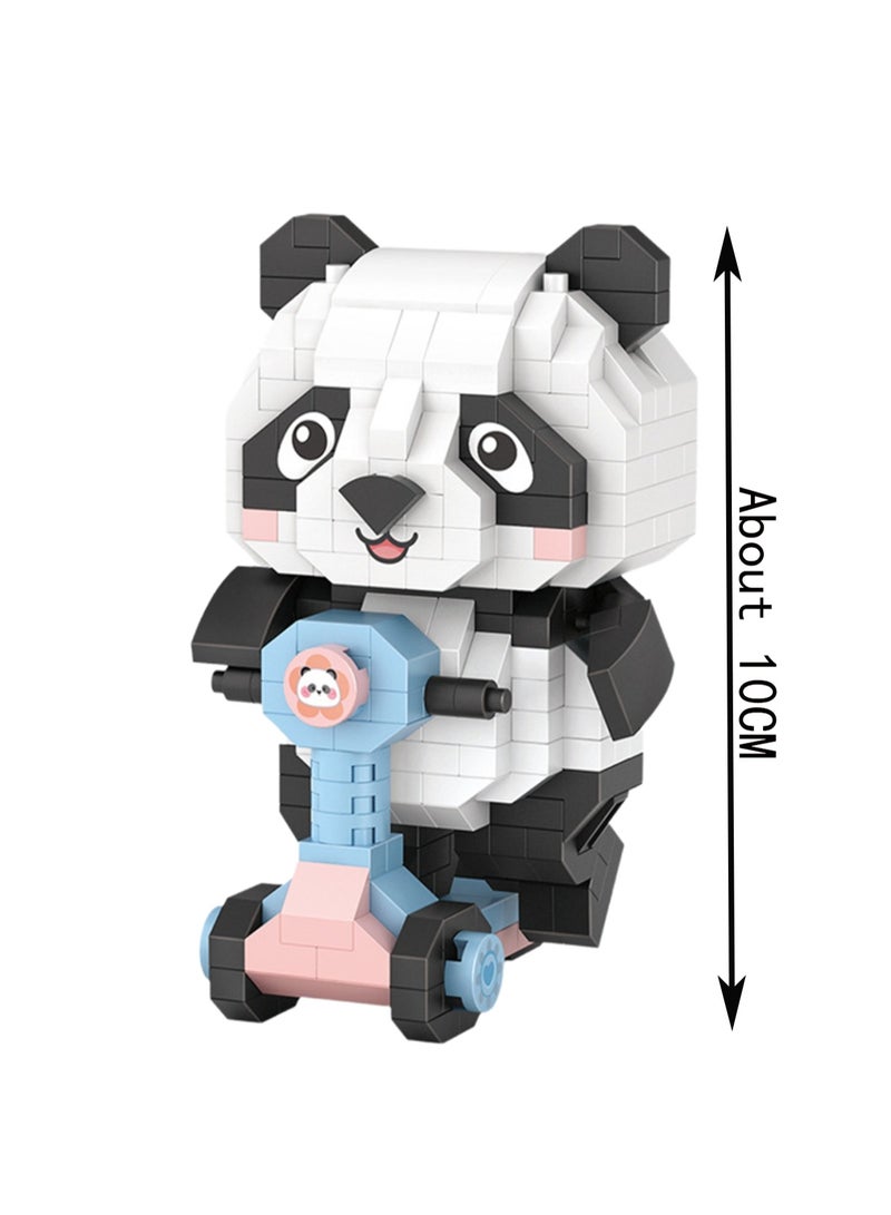 320pcs Skateboard Panda, Desktop Ornaments Building Block Toys, Children'S Educational Assembly Model Gifts - Image 2