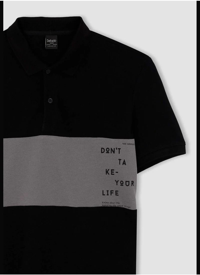 DeFacto Regular Fit Minimal Print T-Shirt