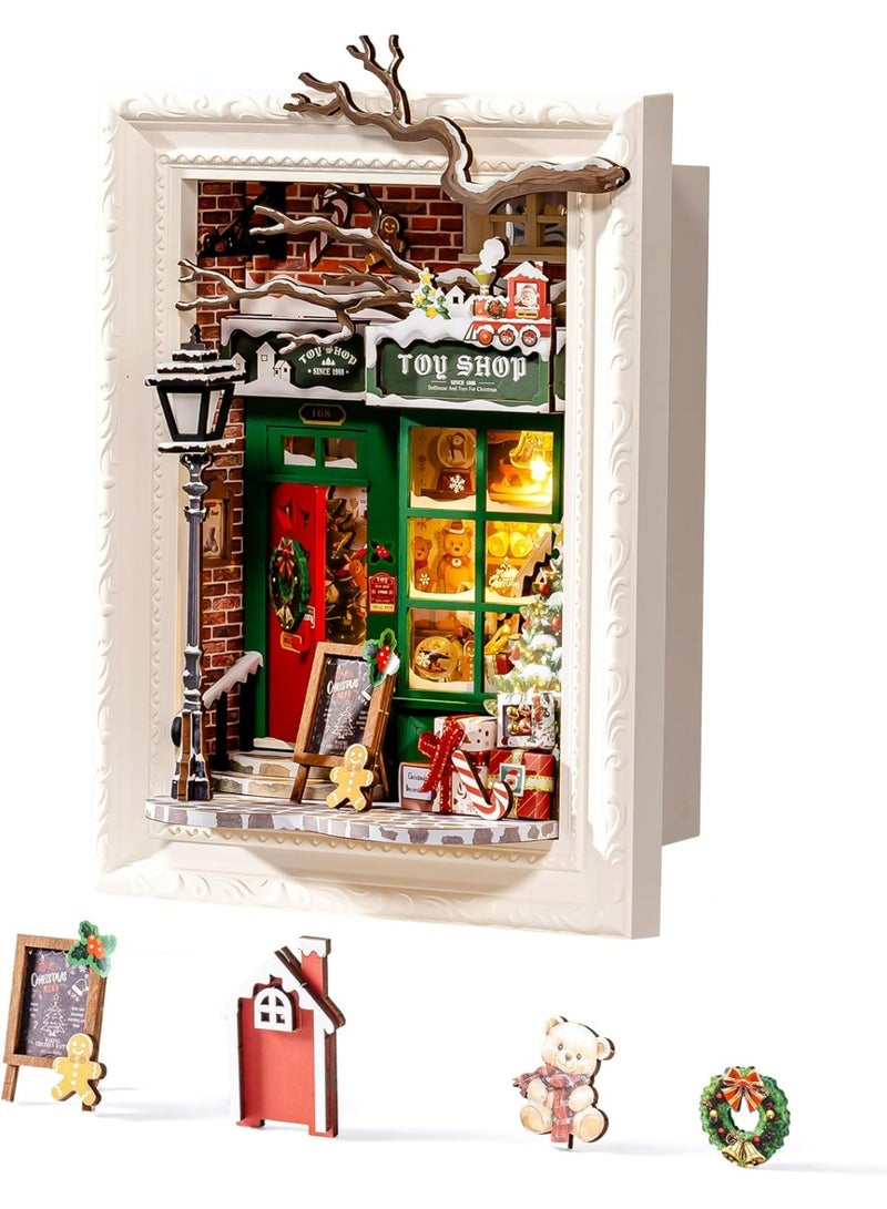 ROBOTIME Rolife Santa’s Toy Shop DIY Picture Frame Kit DP006 - Image 1