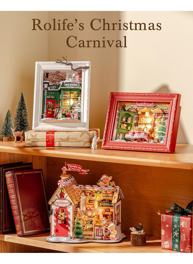 ROBOTIME Rolife Santa’s Toy Shop DIY Picture Frame Kit DP006 - Image 5