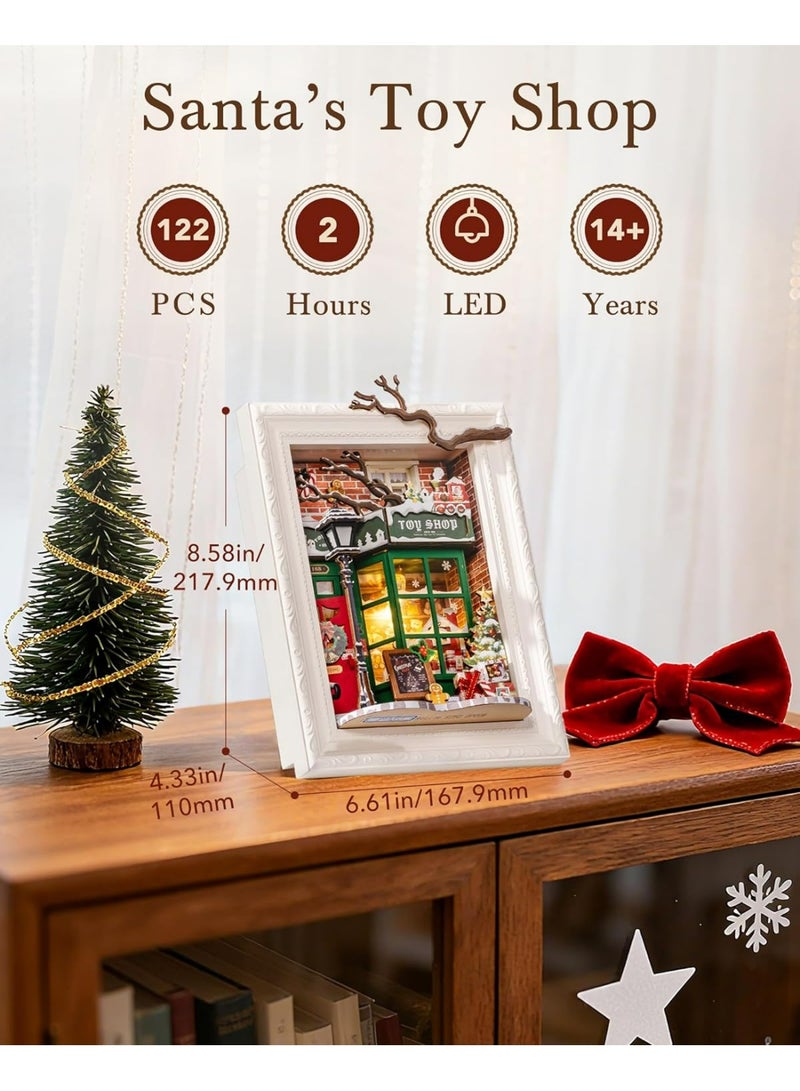ROBOTIME Rolife Santa’s Toy Shop DIY Picture Frame Kit DP006 - Image 2