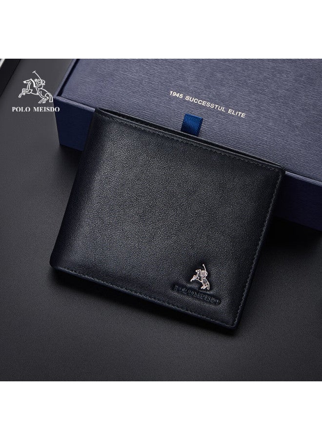 Polomeisdo Men's Wallet, Genuine Leather Short Purse With Gift Box, Sold By Jd, New Year Gift For Boyfriend, Husband, Father, Practical Present - Image 3