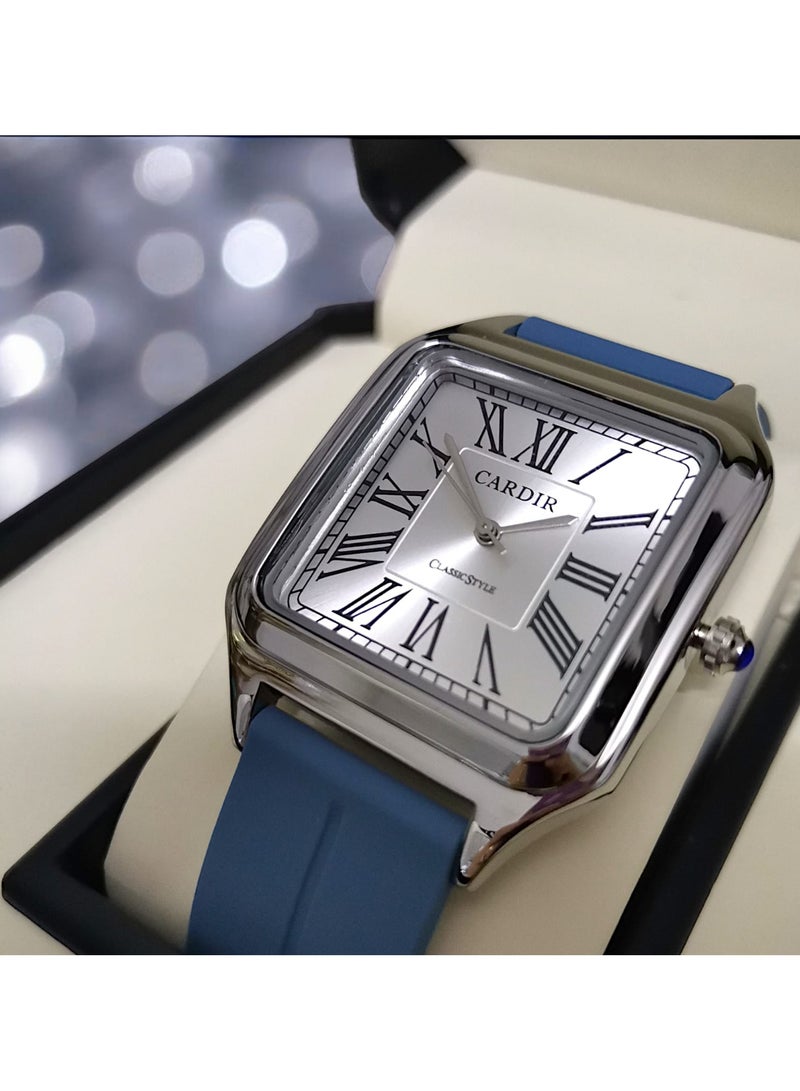 CARDIR Modern Carder watch with a rubber strap and a transparent dial with a modern design of Latin letters - Image 2