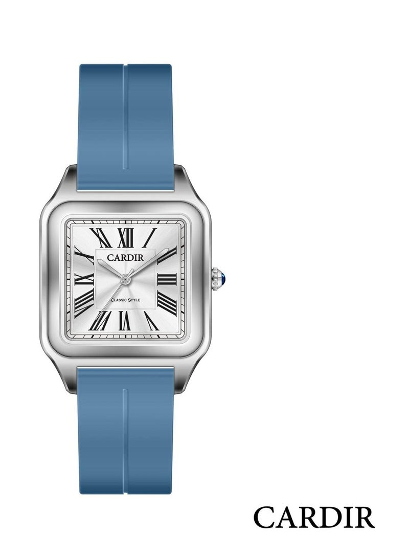 CARDIR Modern Carder watch with a rubber strap and a transparent dial with a modern design of Latin letters - Image 1
