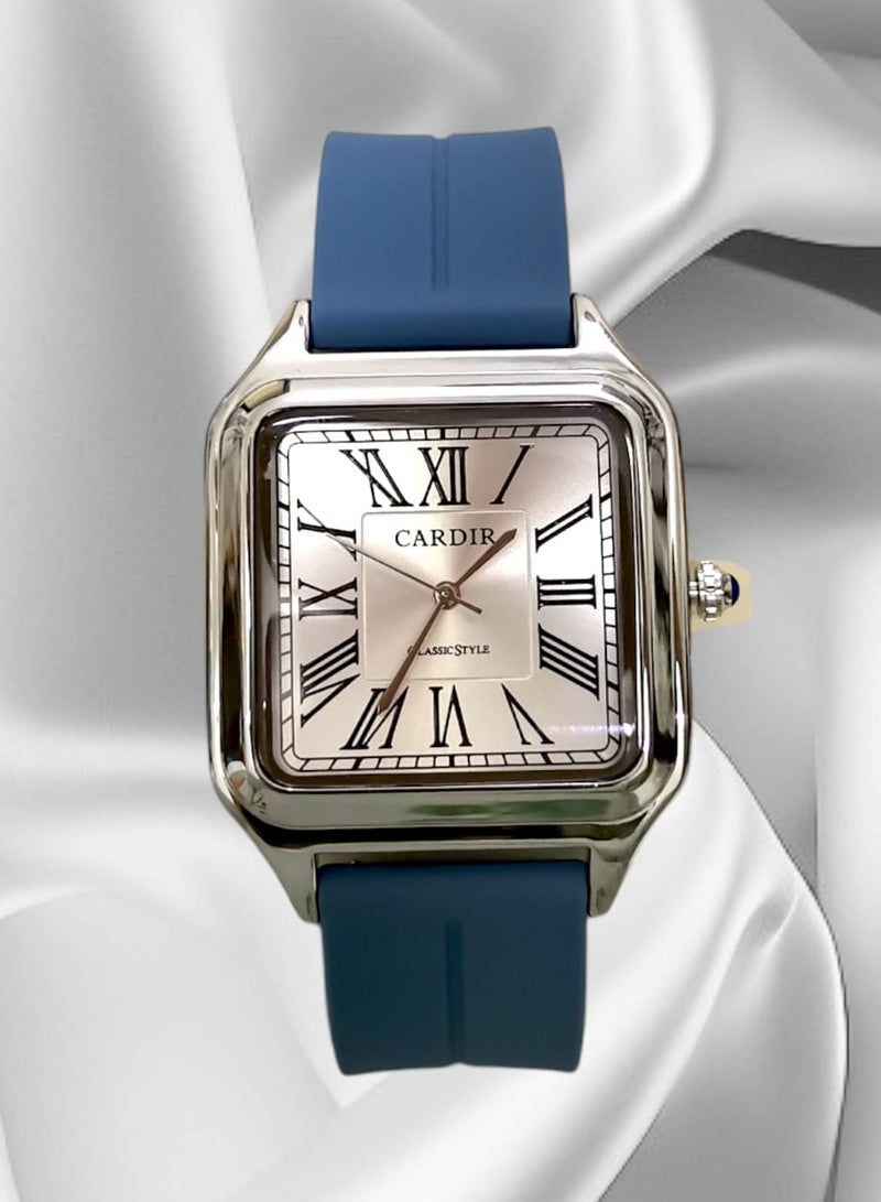 CARDIR Modern Carder watch with a rubber strap and a transparent dial with a modern design of Latin letters - Image 4