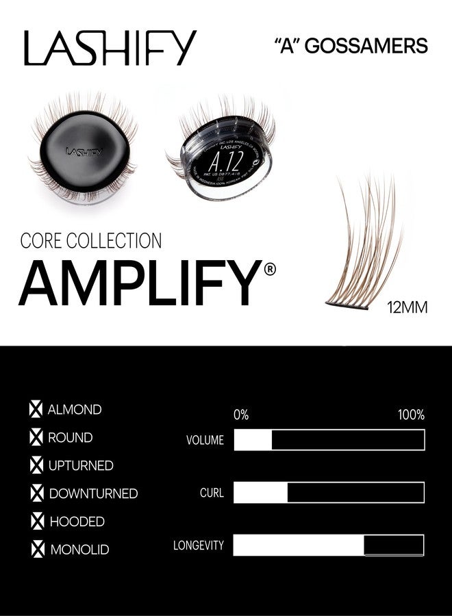 Lashify Amplify 12mm Gossamer Eyelash Extensions Refill, Ash Color, DIY False Lashes for a Natural Look - Image 3