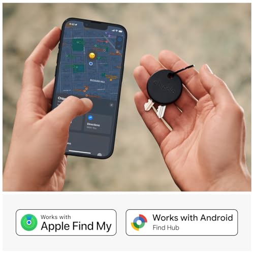 Chipolo POP Tracker Tag - Colorful, Compatible, Loud Bluetooth Tracker with Call Your Phone & Out of Range Alert, Works with Apple Find My or Google's Find My Device (Black) - Image 2