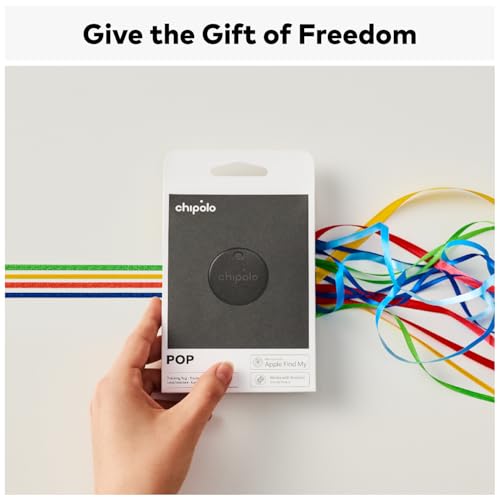 Chipolo POP Tracker Tag - Colorful, Compatible, Loud Bluetooth Tracker with Call Your Phone & Out of Range Alert, Works with Apple Find My or Google's Find My Device (Black) - Image 4