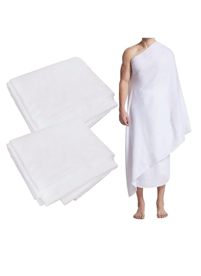 Home Smart Home Smart Ihram 2-Piece for Men Soft Ihram for Hajj and Umrah Lightweight and Ultra Soft Perfect Size 210 x 110 cm  - Image 1