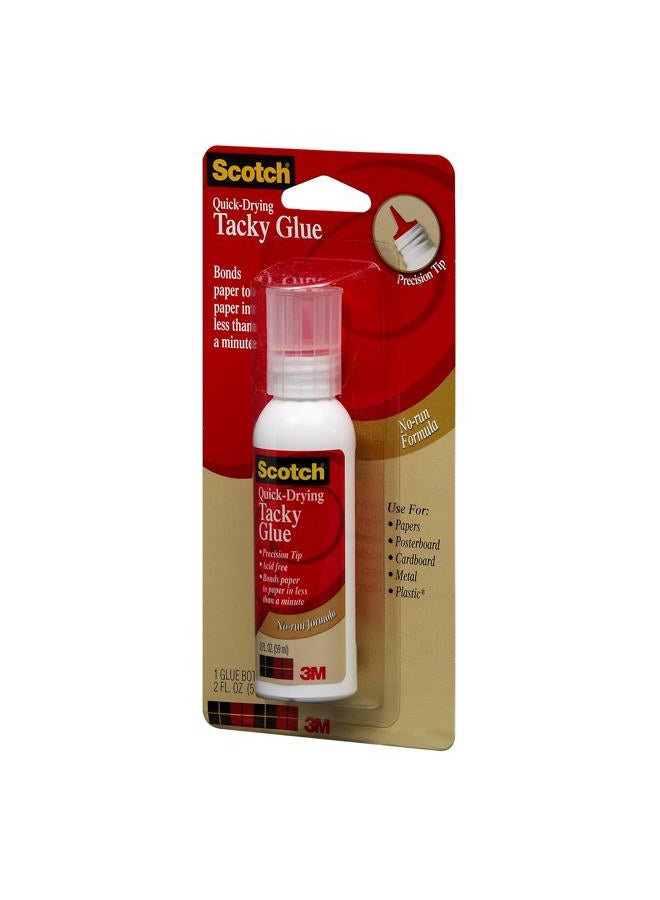 Scotch  3M Commercial Office Supply Div. Products - Tacky Glue, Quick Drying, Dries Clear, Nontoxic, Acid-free, 2 oz - Sold as 1 PK - Scotch Quick-drying Tacky Glue offers an ideal way to bond papers, foam - Image 2