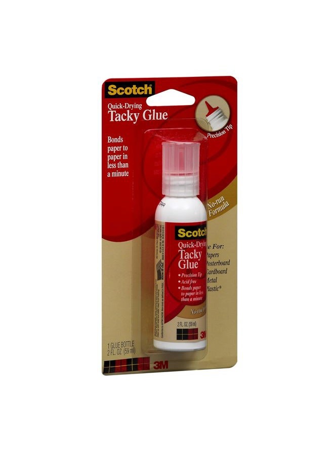 Scotch  3M Commercial Office Supply Div. Products - Tacky Glue, Quick Drying, Dries Clear, Nontoxic, Acid-free, 2 oz - Sold as 1 PK - Scotch Quick-drying Tacky Glue offers an ideal way to bond papers, foam - Image 3