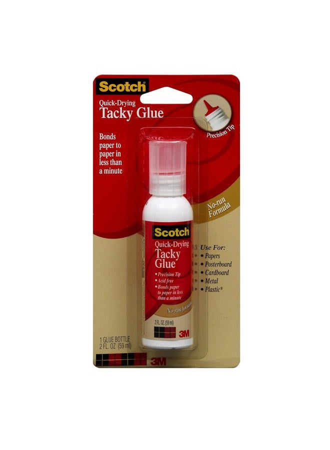 Scotch  3M Commercial Office Supply Div. Products - Tacky Glue, Quick Drying, Dries Clear, Nontoxic, Acid-free, 2 oz - Sold as 1 PK - Scotch Quick-drying Tacky Glue offers an ideal way to bond papers, foam - Image 4