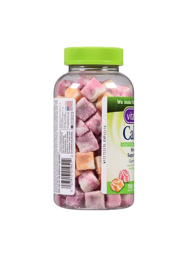 Vitafusion Calcium 500Mg Gummy Vitamins for Adults Creamy Swirled Fruits Dietary Supplement, 100 Count - Image 4