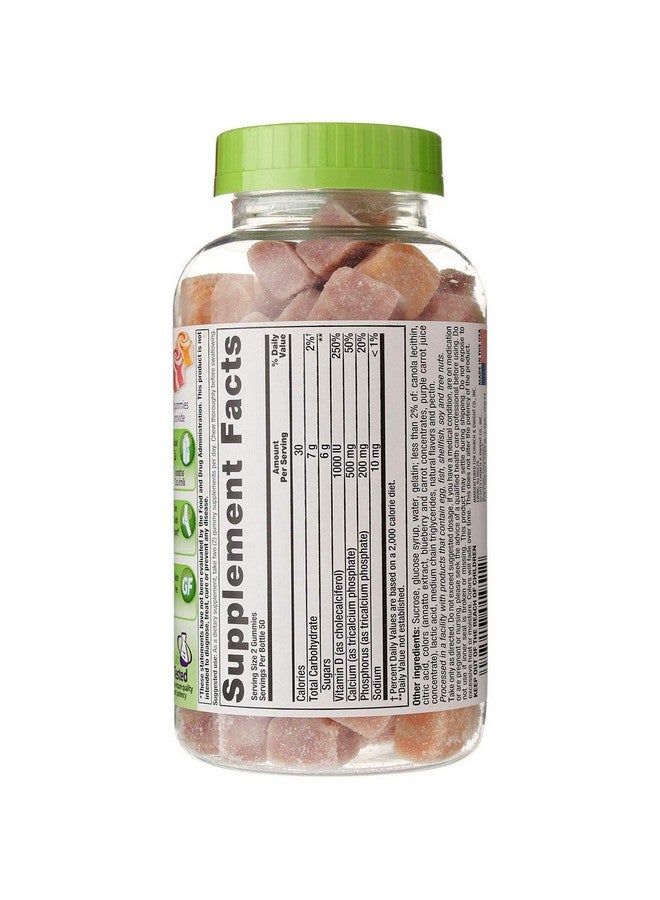 Vitafusion Calcium 500Mg Gummy Vitamins for Adults Creamy Swirled Fruits Dietary Supplement, 100 Count - Image 3