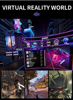 في آر شينيكون سماعة رأس VR بدون جهاز تحكم عن بعد متوافقة مع هواتف iPhone وAndroid في شاشة 4.7 بوصة - 7.0 بوصة، نظارات الواقع الافتراضي ثلاثية الأبعاد خفيفة الوزن وقابلة للتعديل عالية الدقة (أسود)  - Image 4