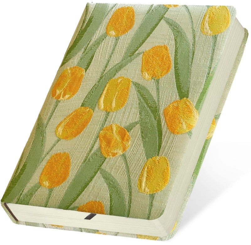 ipoul Small Journal for Women, Floral Notebook, B6, 5x7, Ruled Notebook & Blank Sketchbook, Embroidered Journal, Hardcover, Lay Flat, Personal Writing Journal for Women, Cute Journal, Tulip Flower - Image 1