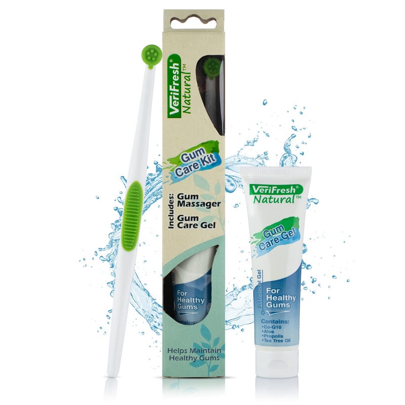 Gum StimulatorMassager and All Natural Gum Gel VeriFresh Gum Care Kit for Healthy Gums