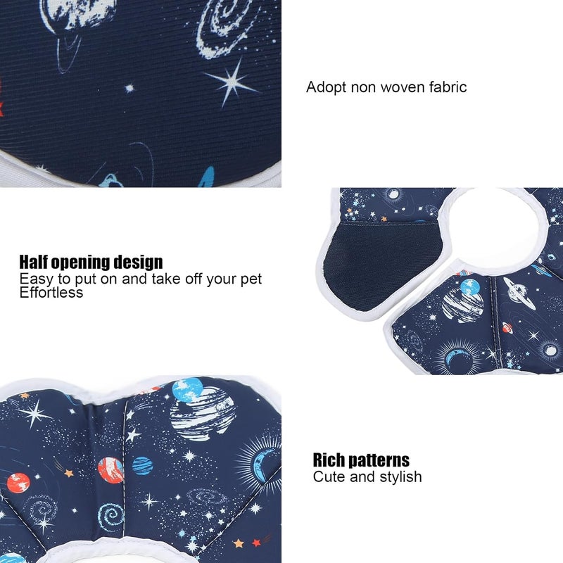 Pet Recovery Collar, Cat Elizabethan Collar for Dogs and Cats, Breathable Anti Bite Cone with Cute Pattern, Soft Non Woven Fabric Healing Collar for Post (L) - Image 2