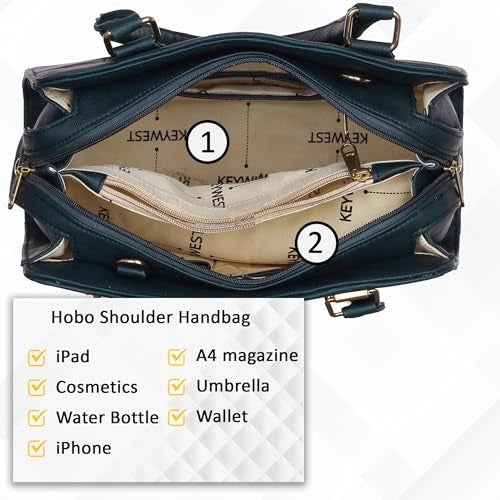 Keywest Women's Arlington Satchel Tote Handbag for Women | Ladies purse | Stylish Shoulder Bag | Gift For Woman | Blue - Image 5