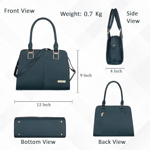 Keywest Women's Arlington Satchel Tote Handbag for Women | Ladies purse | Stylish Shoulder Bag | Gift For Woman | Blue - Image 3