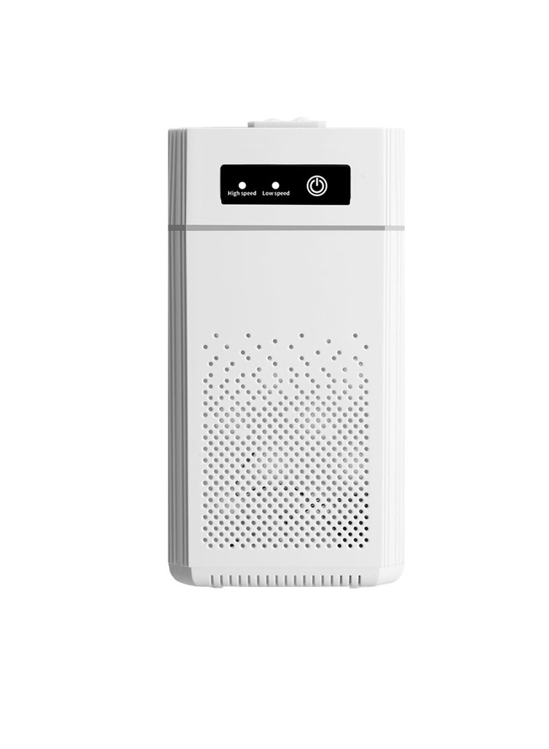 منقي الهواء، جهاز تعقيم الهواء الذكي المحمول، معقم مولد الأوزون بالأيونات السالبة المدمجة، مزيل الروائح الكريهة منخفض الضوضاء للحمام وغرفة النوم والمكتب، (1 قطعة، نوع USB أبيض) - Image 1