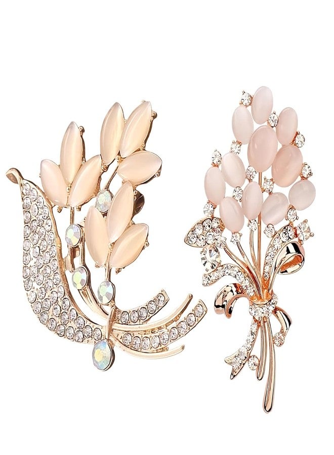 XFSAFDM 2Pcs Brooch Pin for Women, Saree Brooch Pin for Women, Safety Pin for Women Saree, Hijab Pins for Scarf, Fashion Accessories for Clothing and Dupatta - Image 1