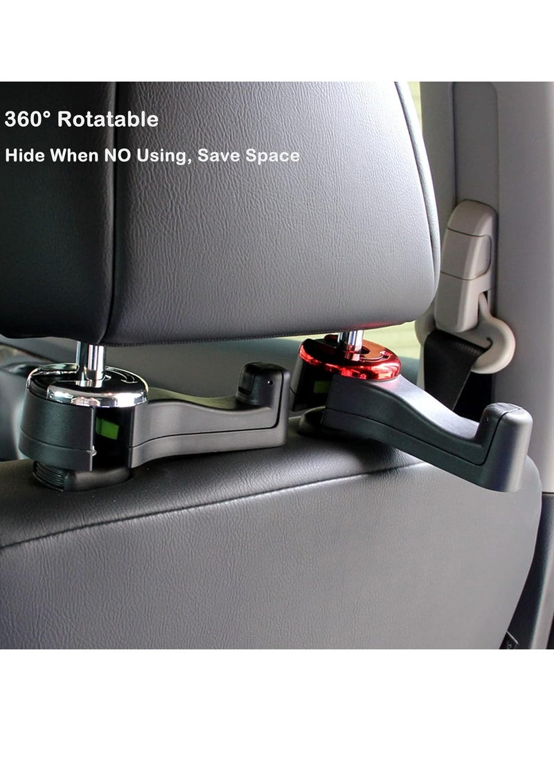 Oasisgalore 2 in 1 Car backseat Headrest Hidden Hook with Phone Holder, Vehicle Car Backseat Headrest Hanger Storage Organizer(Silver-2 Pack)  - Image 5