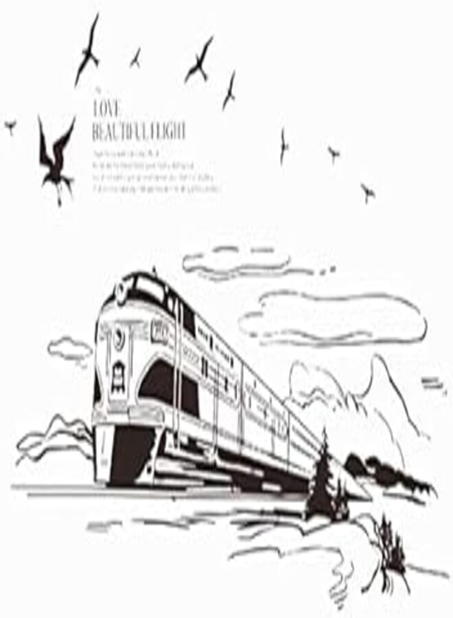 OR Wall Sticker Train Locomotive Vehicle Public Transport for Boy Bedroom Nursery Playroom