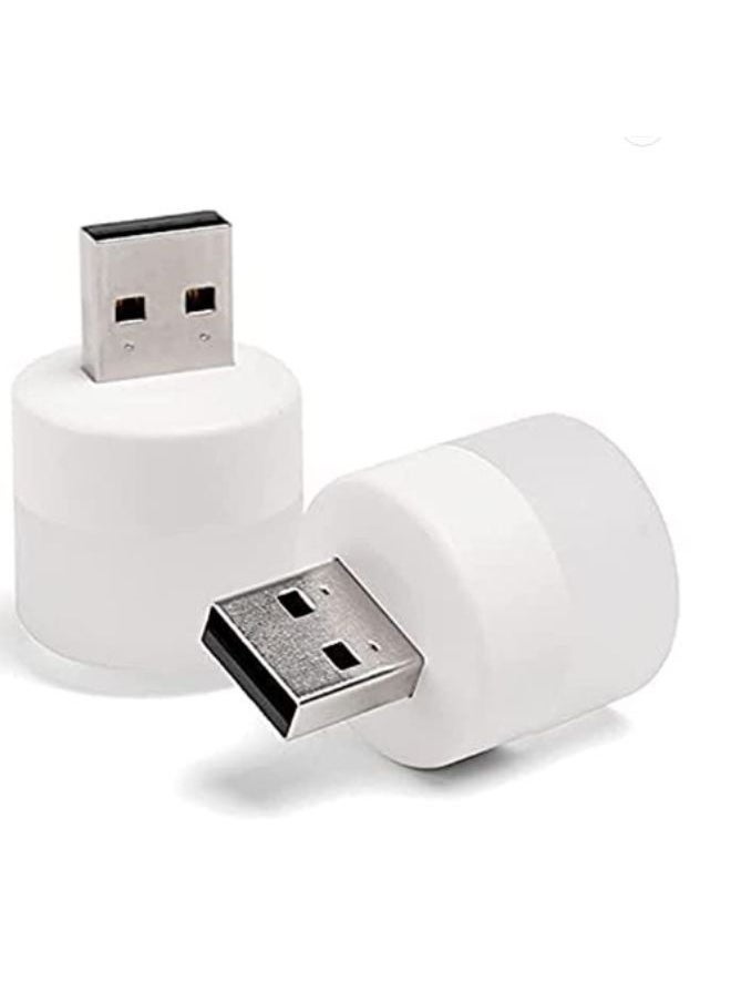 SUNIFY - LED Night Light Bulb USB Type White Colour 2 PCS New , car usb night light, led toilet light, nite light bulb baby, bright night light for kids bedroom, usb mini light led - Image 1