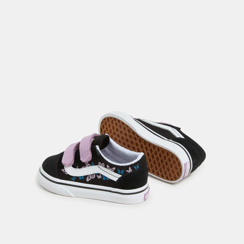 VANS Kids' Old Skool Velcro Shoes (Baby and Toddler)