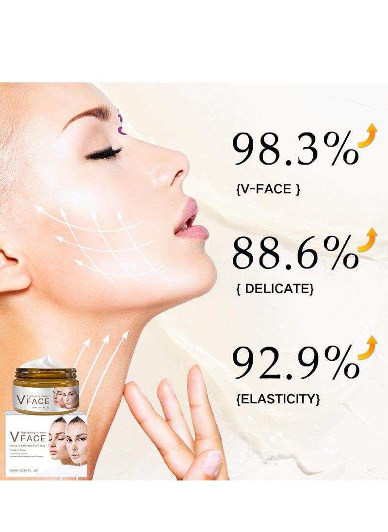 SNMLPM - Firming Face Cream, V Face Tightening Anti Wrinkle Face Cream， Anti-Aging, Moisturizing, Evens Tone, Instant Wrinkle Cream For Face Women 100ml - Image 1