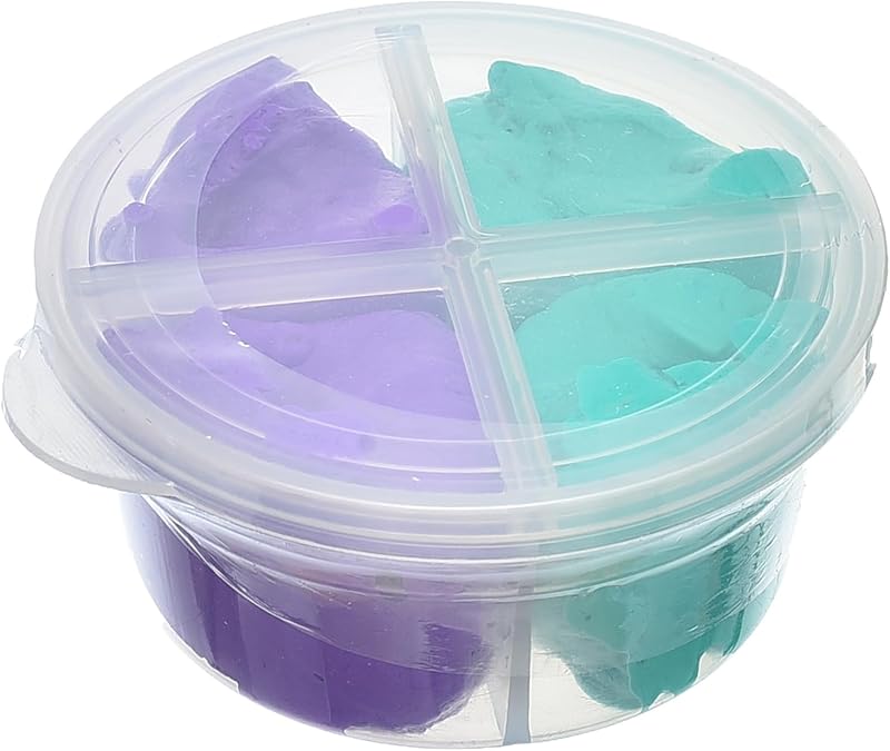 Generic Plastic Creative Box Containing A Four Slots With Light Clay Help To Create Grape Shape And Add More Entertaining For Kids - Green Purple
