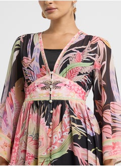 ELLA Tropical Print Dress  - Image 3