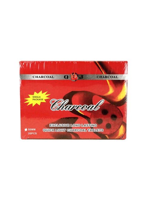 أقراص فحم سريعة الاشتعال تدوم طويلاً من شركة فحم حصرية مقاس 50 مم - 20 قطعة