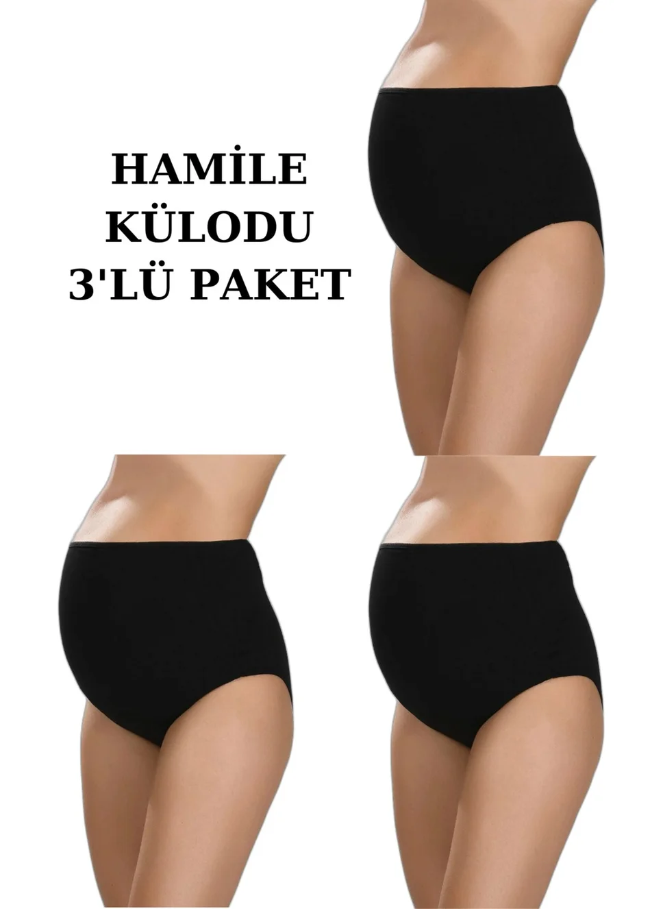 Arma Yıldız 100% Cotton Maternity Briefs Black 3-Pack