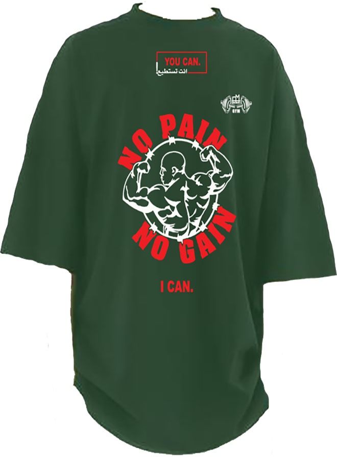 Genérico Men's Oversize T-shirt - No Pain No Gain Printed for exercise, gym and bodybuilding 3  - Image 4