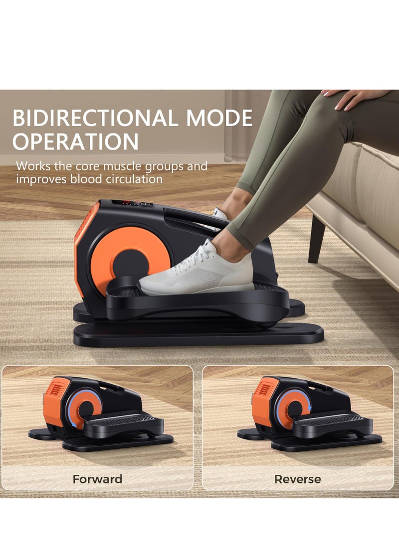 Under Desk Elliptical, Elliptical Leg Exerciser for Seniors, Home Portable Elliptical with Remote Control and 5 Adjustable Speeds, Electric Seated Pedal Exerciser