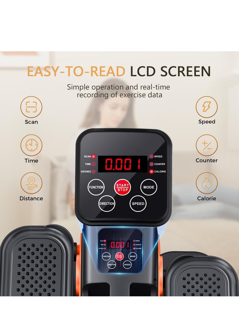 XiuWoo Under Desk Elliptical, Elliptical Leg Exerciser for Seniors, Home Portable Elliptical with Remote Control and 5 Adjustable Speeds, Electric Seated Pedal Exerciser - Image 5