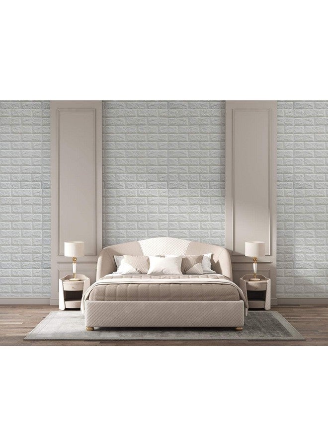 Deetto ورق جدران دييتو - تصميم طوب من رغوة PE ذاتية اللصق ملصقات جدارية ثلاثية الأبعاد تغطي كامل الجدار ورق جدران DIY للمنزل والفندق وغرفة المعيشة وغرفة النوم والمقهى 70 × 77 سم، تقريبًا 5.8 قدم مربع عبوة من 3 - Image 3